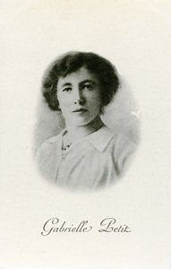 Gabrielle Petit, commemorative postcard by Belgian Photographer